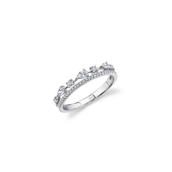 14 Karat White Gold Diamond Pear Fashion Ring Image 2 JMR Jewelers Cooper City, FL