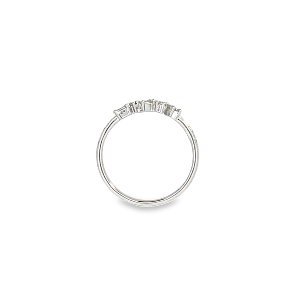14 Karat White Gold Baguette Diamond Fashion Ring Image 2 JMR Jewelers Cooper City, FL