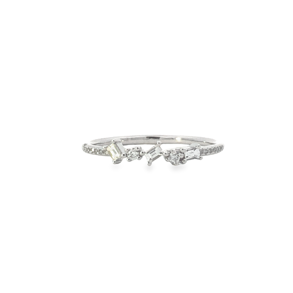 14 Karat White Gold Baguette Diamond Fashion Ring JMR Jewelers Cooper City, FL