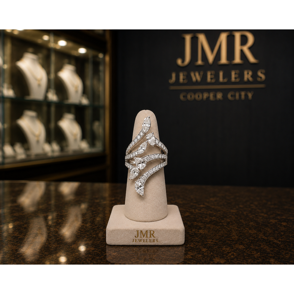 14 Karat White Gold Diamond Open Fashion Ring Image 4 JMR Jewelers Cooper City, FL