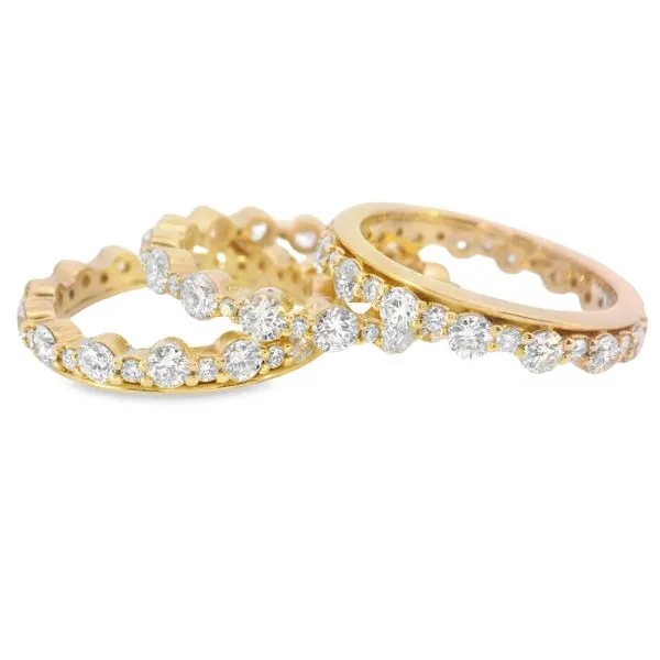 3 Piece 14Kt Yellow Lab Diamond Stack Rings