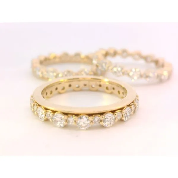 3 Piece 14Kt Yellow Lab Diamond Stack Rings