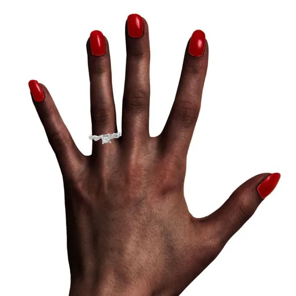 .10CT 14K White Gold Engagement Ring