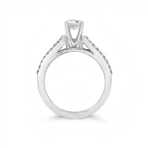 White Gold Diamond Engagement Ring Image 2 JMR Jewelers Cooper City, FL