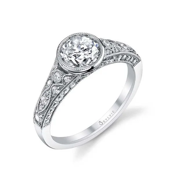 14K White Gold Diamond Engagement Ring JMR Jewelers Cooper City, FL