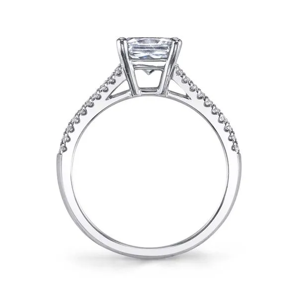 14K White Gold Diamond Engagement Ring