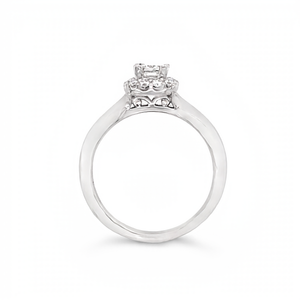 White Gold Diamond Engagement Ring Image 2 JMR Jewelers Cooper City, FL