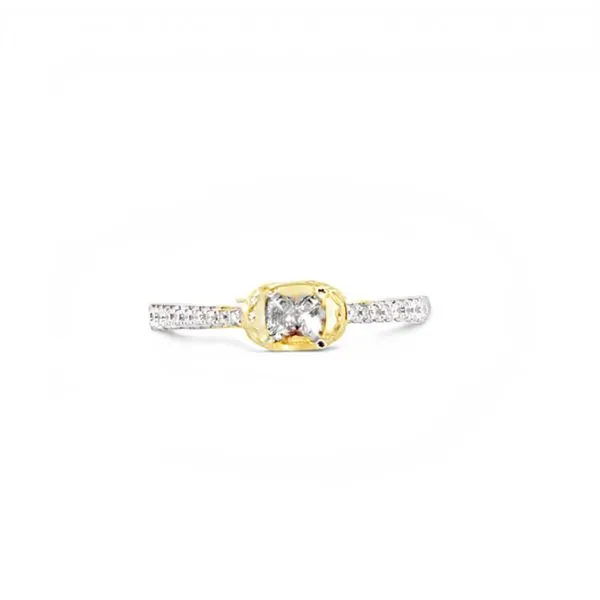 White and Yellow Gold Diamond Engagement Ring JMR Jewelers Cooper City, FL