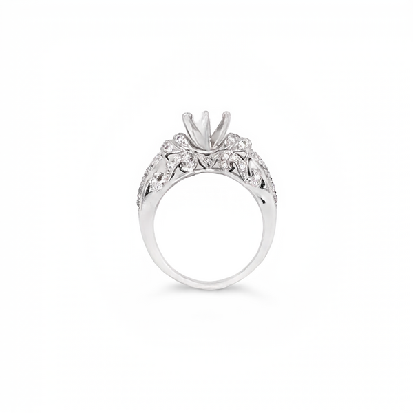 Platinum Diamond Engagement Ring Image 2 JMR Jewelers Cooper City, FL