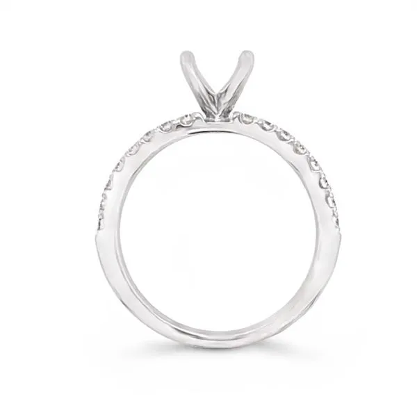 White Gold Diamond Engagement Ring Image 2 JMR Jewelers Cooper City, FL