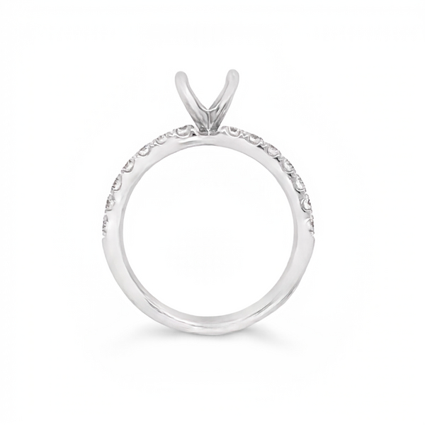 White Gold Diamond Engagement Ring Image 2 JMR Jewelers Cooper City, FL