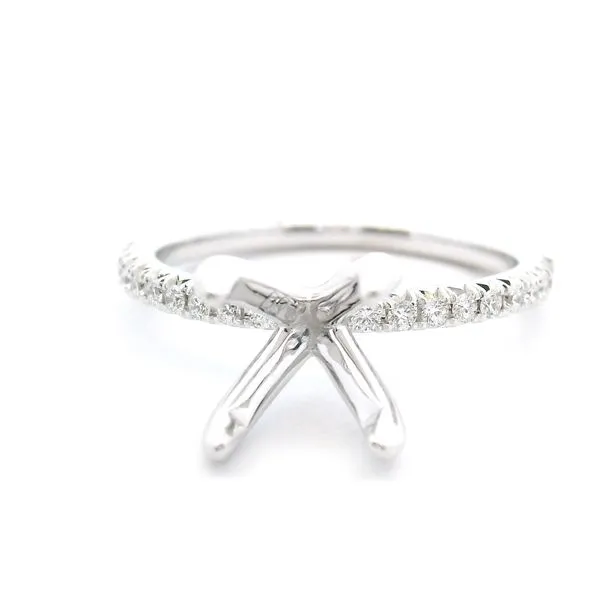 14 Karat White Gold Diamond Engagement Ring JMR Jewelers Cooper City, FL