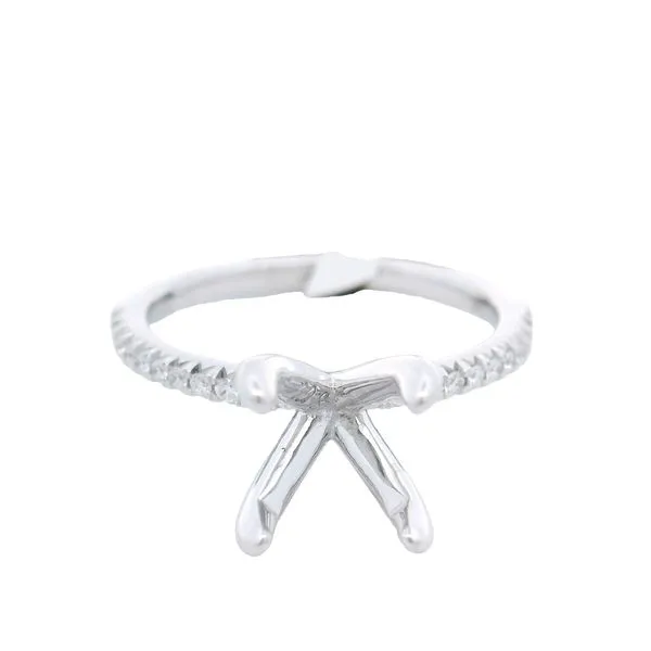 14 Karat White Gold Diamond Engagement Ring JMR Jewelers Cooper City, FL