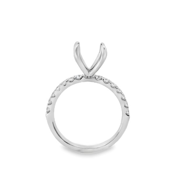 14 Karat White Gold Diamond G VS2 Semi Mount Engagement Ring Image 2 JMR Jewelers Cooper City, FL