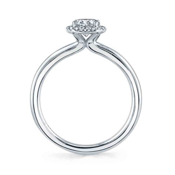 Sylvie White Gold Oval Cut Diamond Engagement Ring with Halo Image 2 JMR Jewelers Cooper City, FL