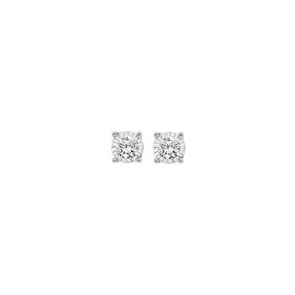 14K White Gold Diamond Stud Earrings similar item image