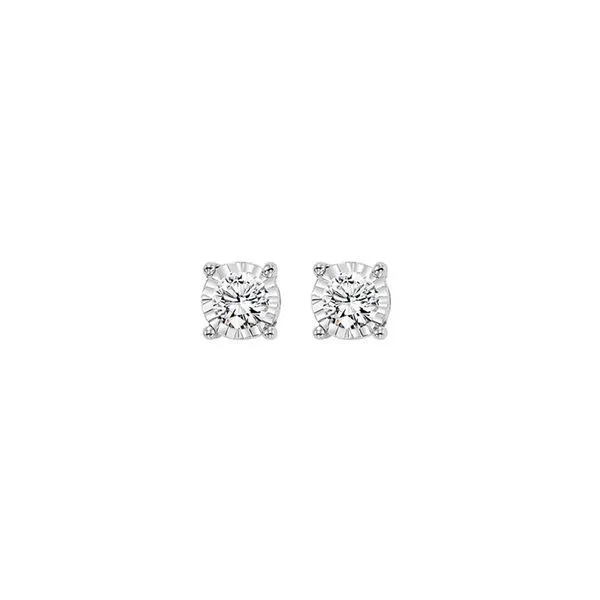 14Kt White Gold 1/4 Carat Diamond Stud Earrings JMR Jewelers Cooper City, FL