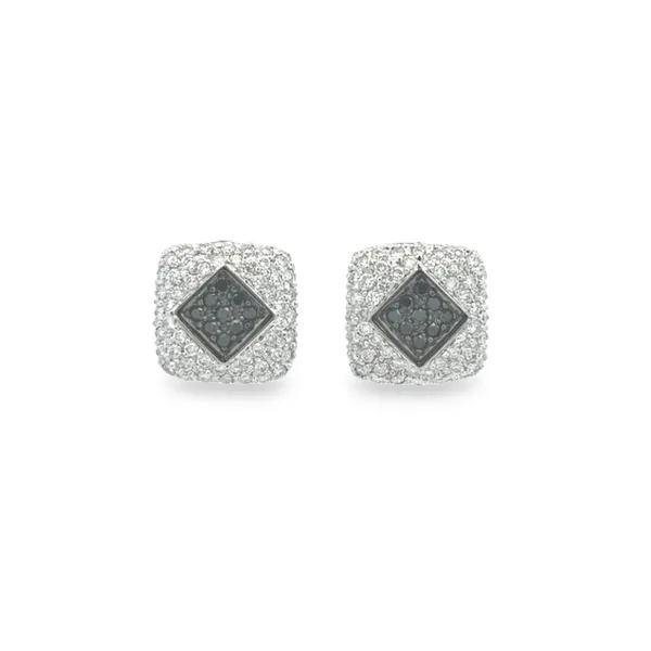 18Kt Diamond and Blue Topaz Earrings
