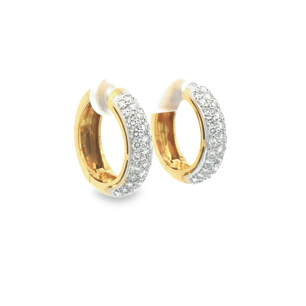 14Kt Yellow Gold Hoop Earrings Image 2 JMR Jewelers Cooper City, FL