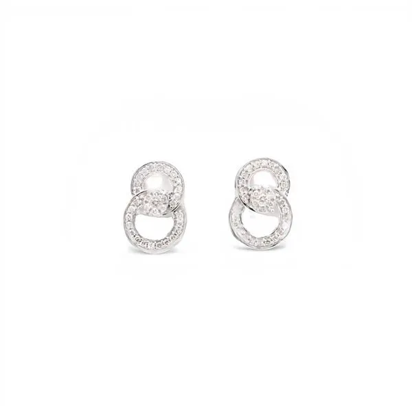 14K White Gold Double Circle Earrings JMR Jewelers Cooper City, FL