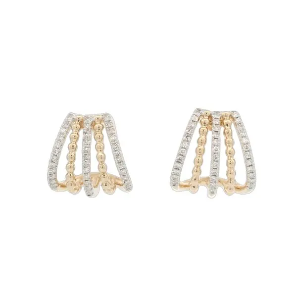 14Kt Yellow Diamond Earrings