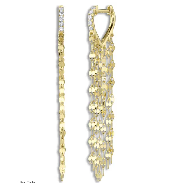 14Kt Yellow Diamond Fringe Earring