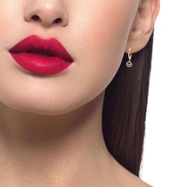 10K Yellow Gold Diamond Dangle Earrings