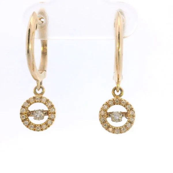 10K Yellow Gold Diamond Dangle Earrings