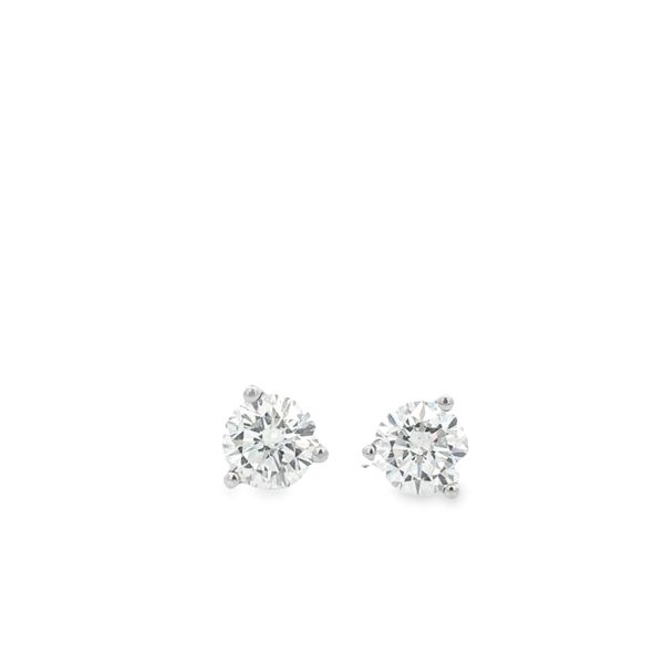 14K White Lab Grown Diamond Stud Earrings JMR Jewelers Cooper City, FL