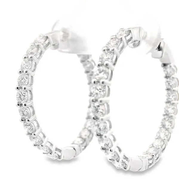 14Kt White Gold Lab Grown Diamond Earrings