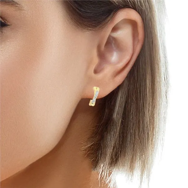 10Kt Yellow Gold Lab Grown Diamond Earrings Image 2 JMR Jewelers Cooper City, FL