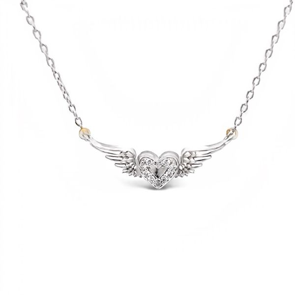 Black diamond wings necklace - Edellie
