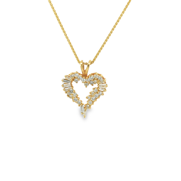 14K Yellow Gold Diamond Pendant JMR Jewelers Cooper City, FL