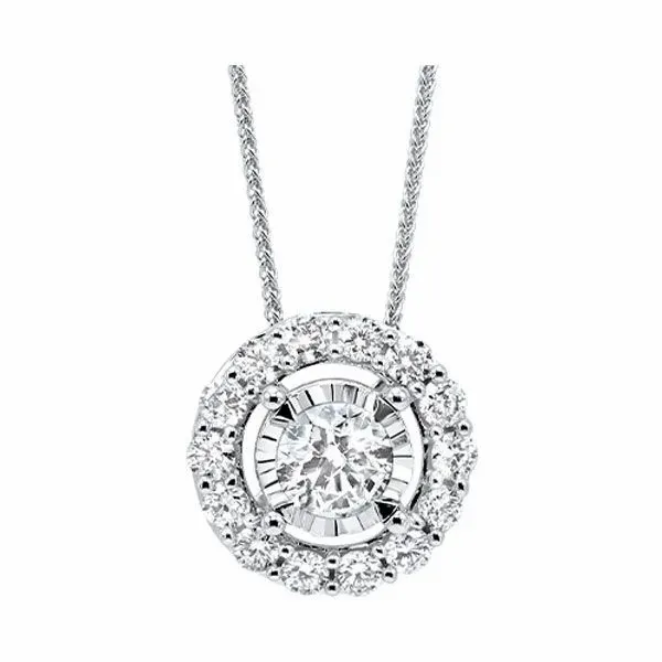 14K White Gold Diamond Pendant JMR Jewelers Cooper City, FL