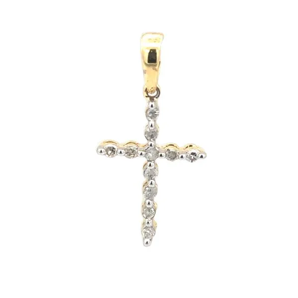 10K Yellow Gold Diamond Cross Pendant JMR Jewelers Cooper City, FL