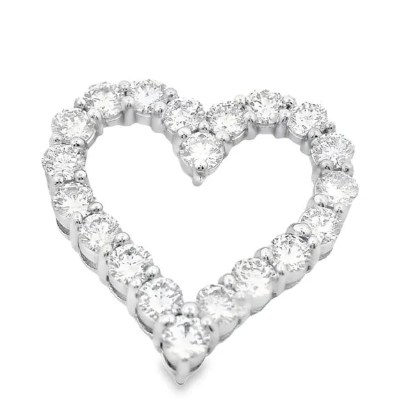 14K White Gold Diamond Heart Pendant JMR Jewelers Cooper City, FL
