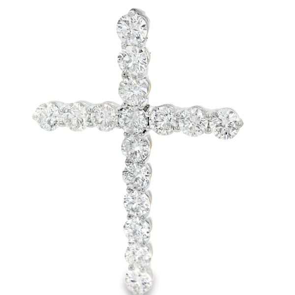 14 Karat Yellow Gold Diamond Cross Pendant JMR Jewelers Cooper City, FL