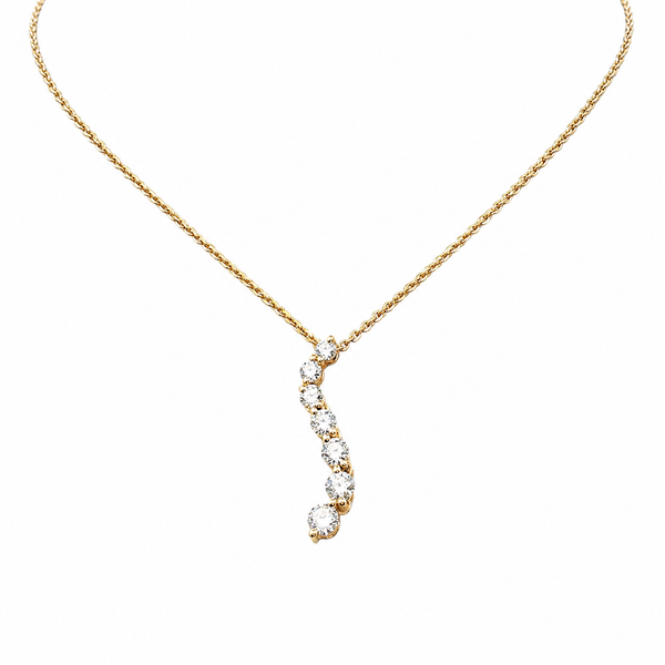 14K Yellow Lab Created Diamond Journey Pendant JMR Jewelers Cooper City, FL