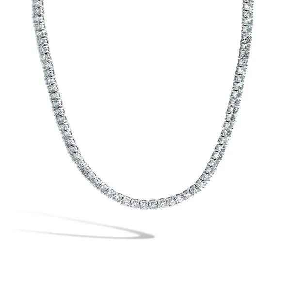 14Kt White Lab Created Diamond Necklace