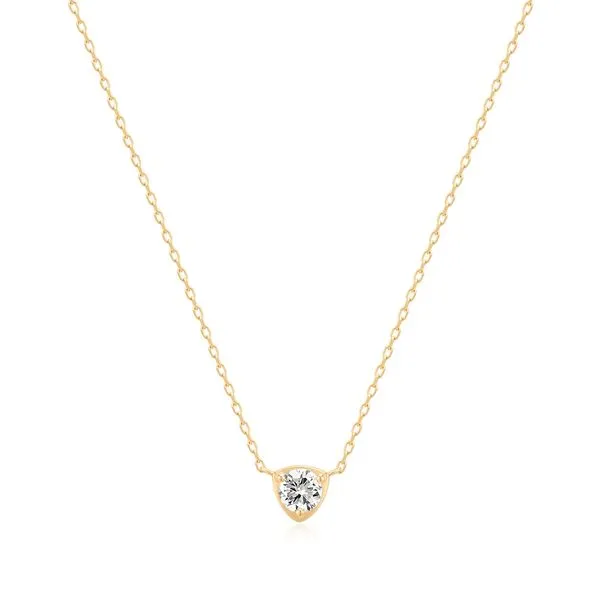 14K Yellow Gold Lab Created Diamond Necklace JMR Jewelers Cooper City, FL