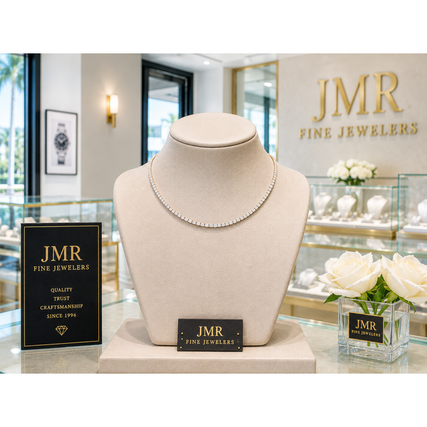 Lab Created Diamond Necklace Image 2 JMR Jewelers Cooper City, FL