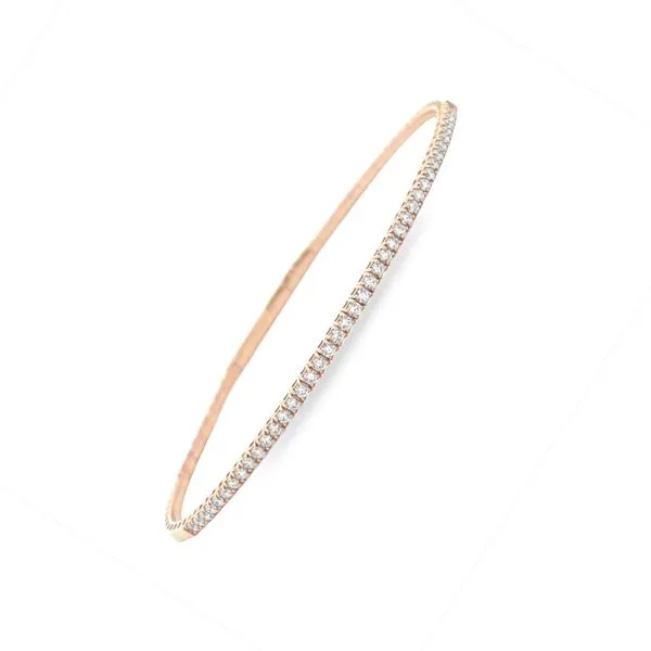 14K Rose Gold Diamond Flex Bangle JMR Jewelers Cooper City, FL