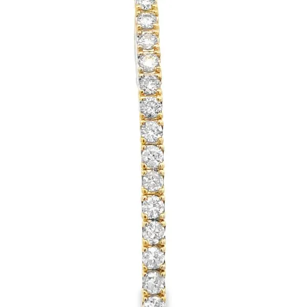 14Kt Yellow Gold Diamond Thin Flexi Bangle Bracelet Image 2 JMR Jewelers Cooper City, FL