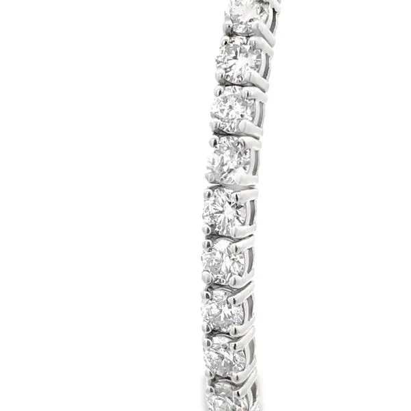 14Kt White Gold Diamond Thin Flexi Bangle Bracelet Image 2 JMR Jewelers Cooper City, FL