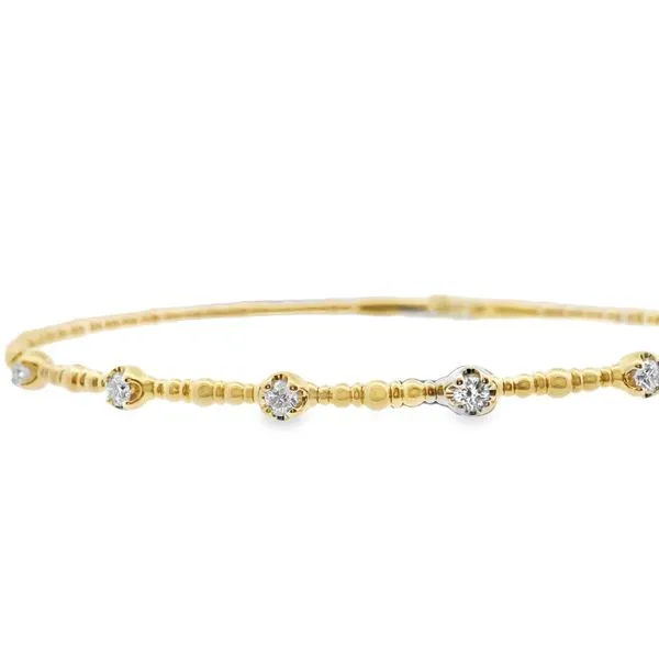 14Kt Yellow Gold Diamond Flexible Bracelet