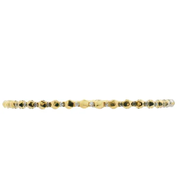 14Kt Yellow Gold Diamond Flexible Bracelet JMR Jewelers Cooper City, FL