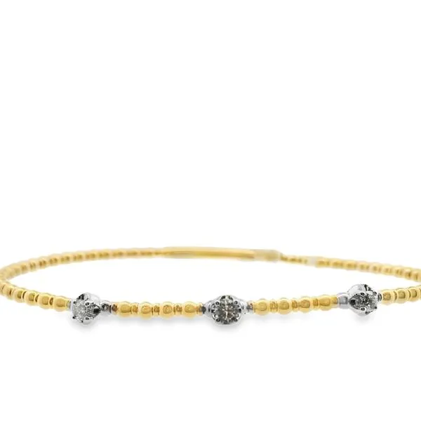 14Kt Yellow Gold Diamond Flexible Bracelet