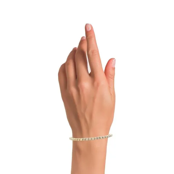 10 Karat Yellow Gold 5 Carat Diamond Tennis Bracelet