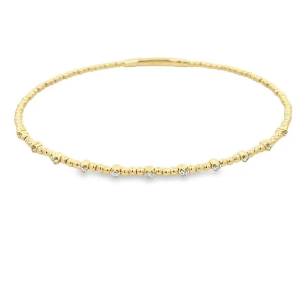 14K Yellow Gold Diamond Bangle Bracelet