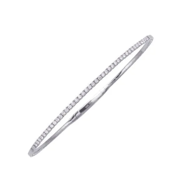 White Gold Diamond Flex Bangle Bracelet